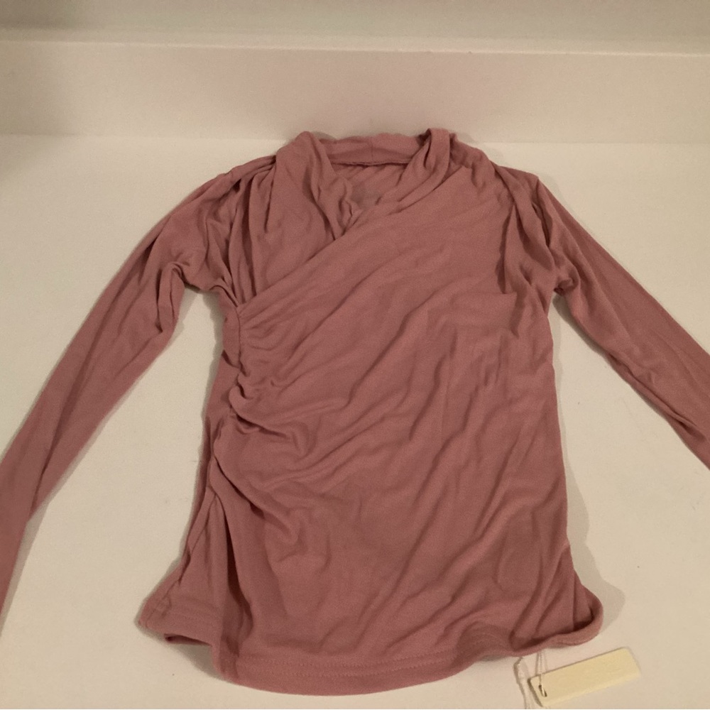 OGL Faux Wrap Long Sleeve Lightweight Top - Picture 2 of 7
